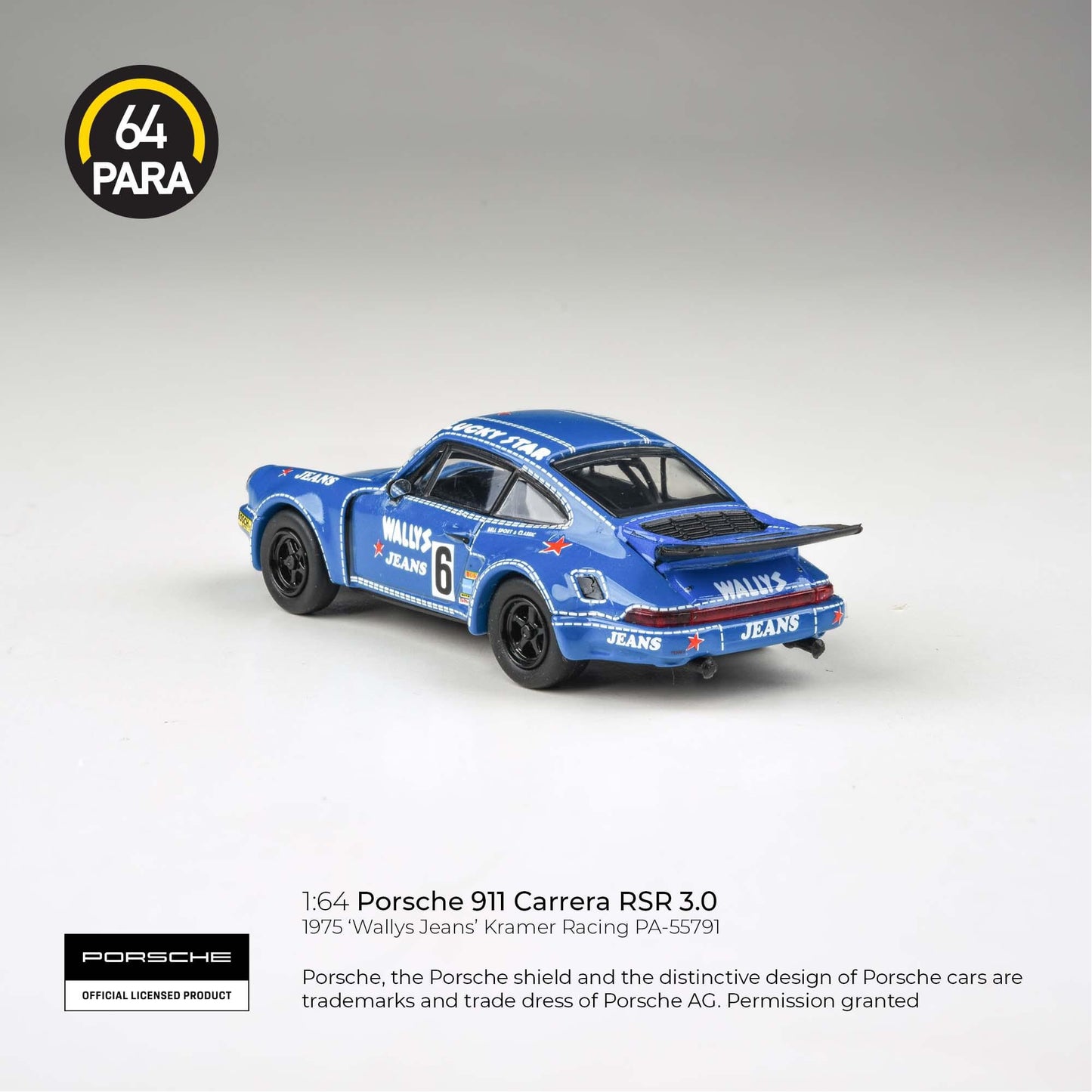 *PREORDER* PARA64 1975 Porsche 911 Carrera RSR 3.0 'Wallys Jeans' Kramer Racing Livery