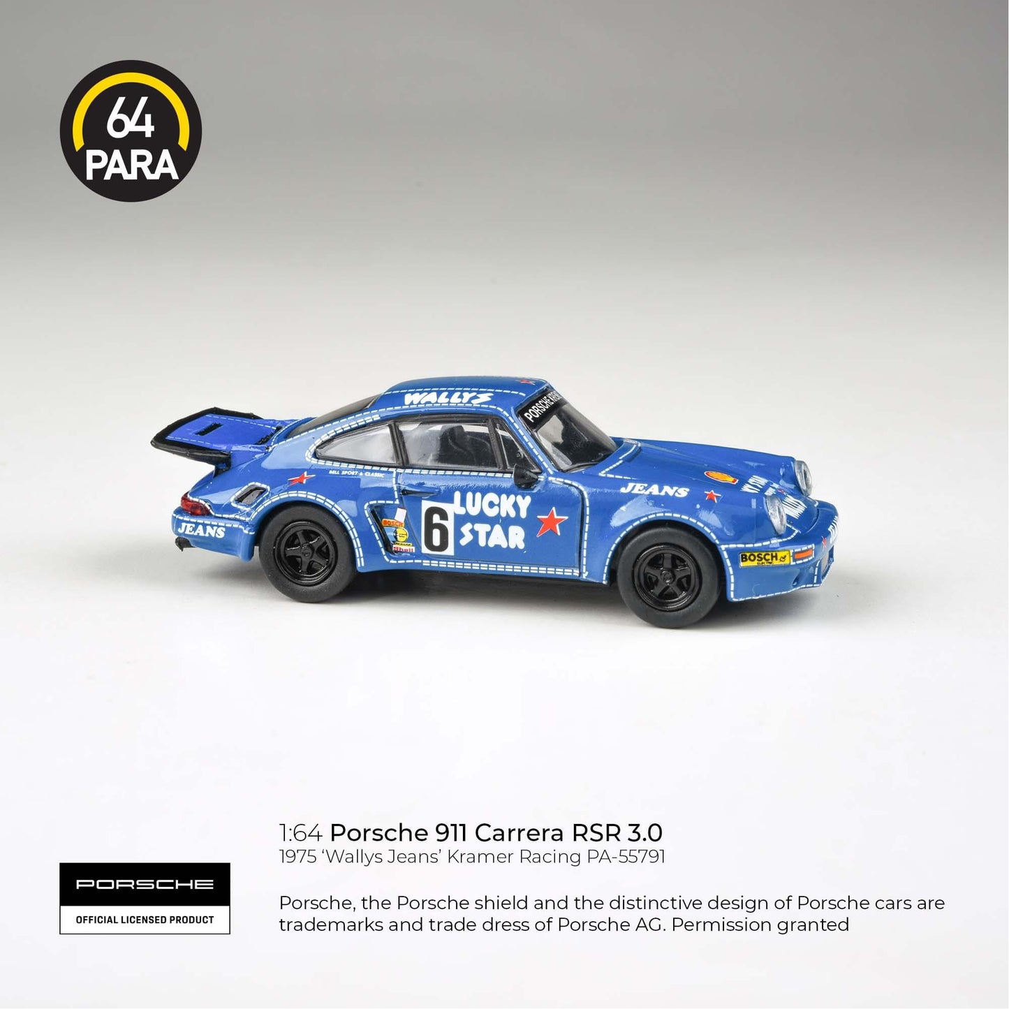 *PREORDER* PARA64 1975 Porsche 911 Carrera RSR 3.0 'Wallys Jeans' Kramer Racing Livery