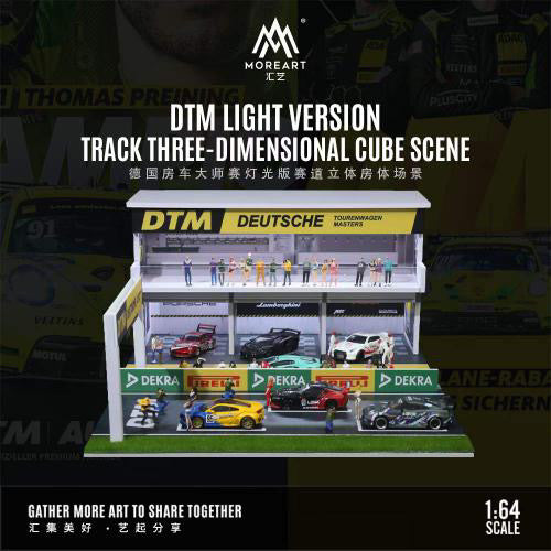 MOREART DTM Track 3D Cube Scene 1:64 Diorama with LED Lighting