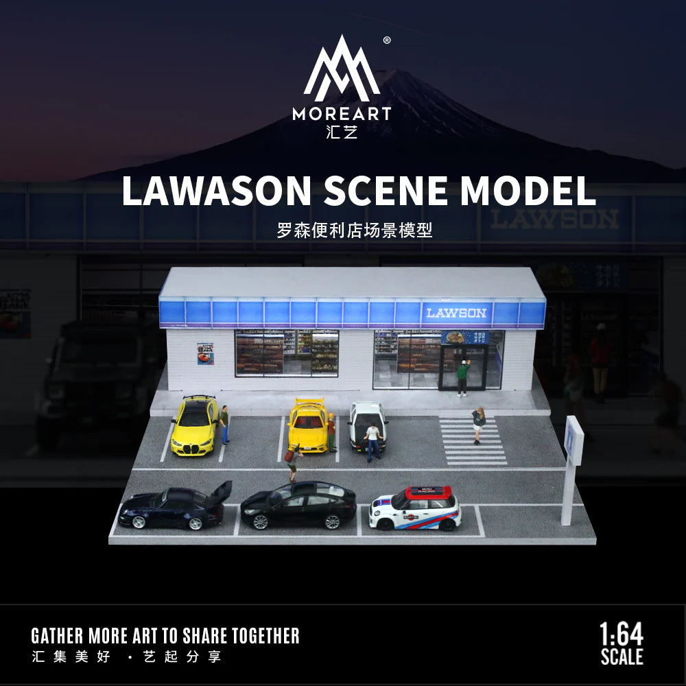 MOREART Lawson Store 3D Cube Scene 1:64 Diorama with LED Lighting