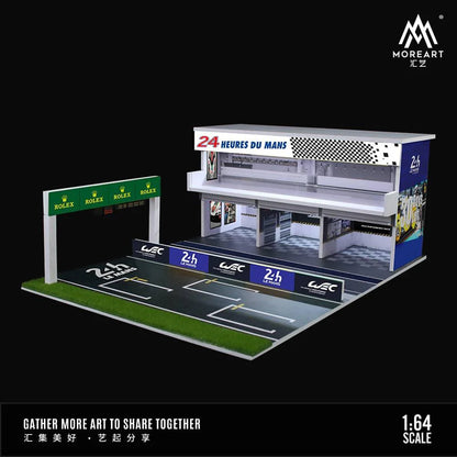 MOREART Le Mans 24hr Track 3D Cube Scene 1:64 Diorama with LED Lighting