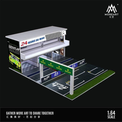 MOREART Le Mans 24hr Track 3D Cube Scene 1:64 Diorama with LED Lighting