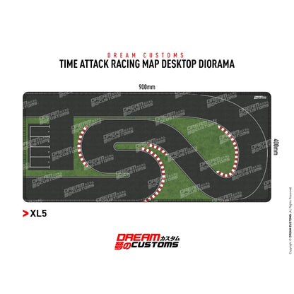 Dream Customs Time Attack Racing Map XL Desktop Diorama Mat XL5