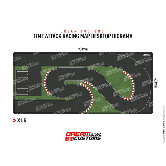 Dream Customs Time Attack Racing Map XL Desktop Diorama Mat XL5