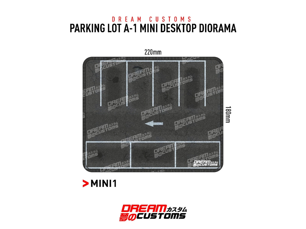 Dream Customs Parking Lot A-1 Mini Desktop Diorama Mat MINI1 - AUSSIE diecast