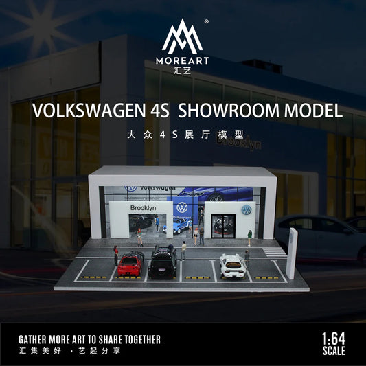 MOREART Volkswagen 4S Showroom 1:64 Diorama with LED Lighting