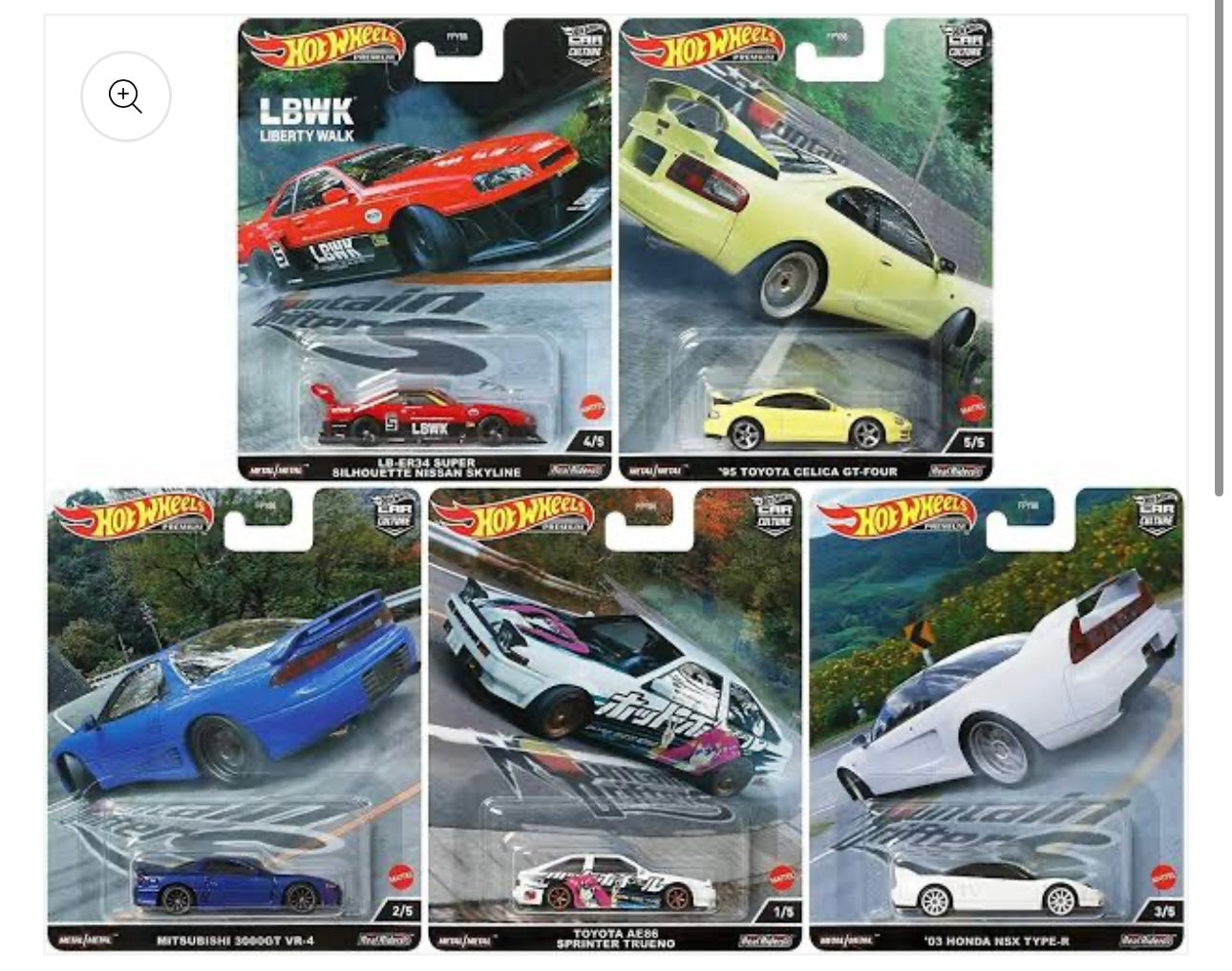 Hot Wheels 2022 Car Culture Mountain Drifters FPY86 L Case