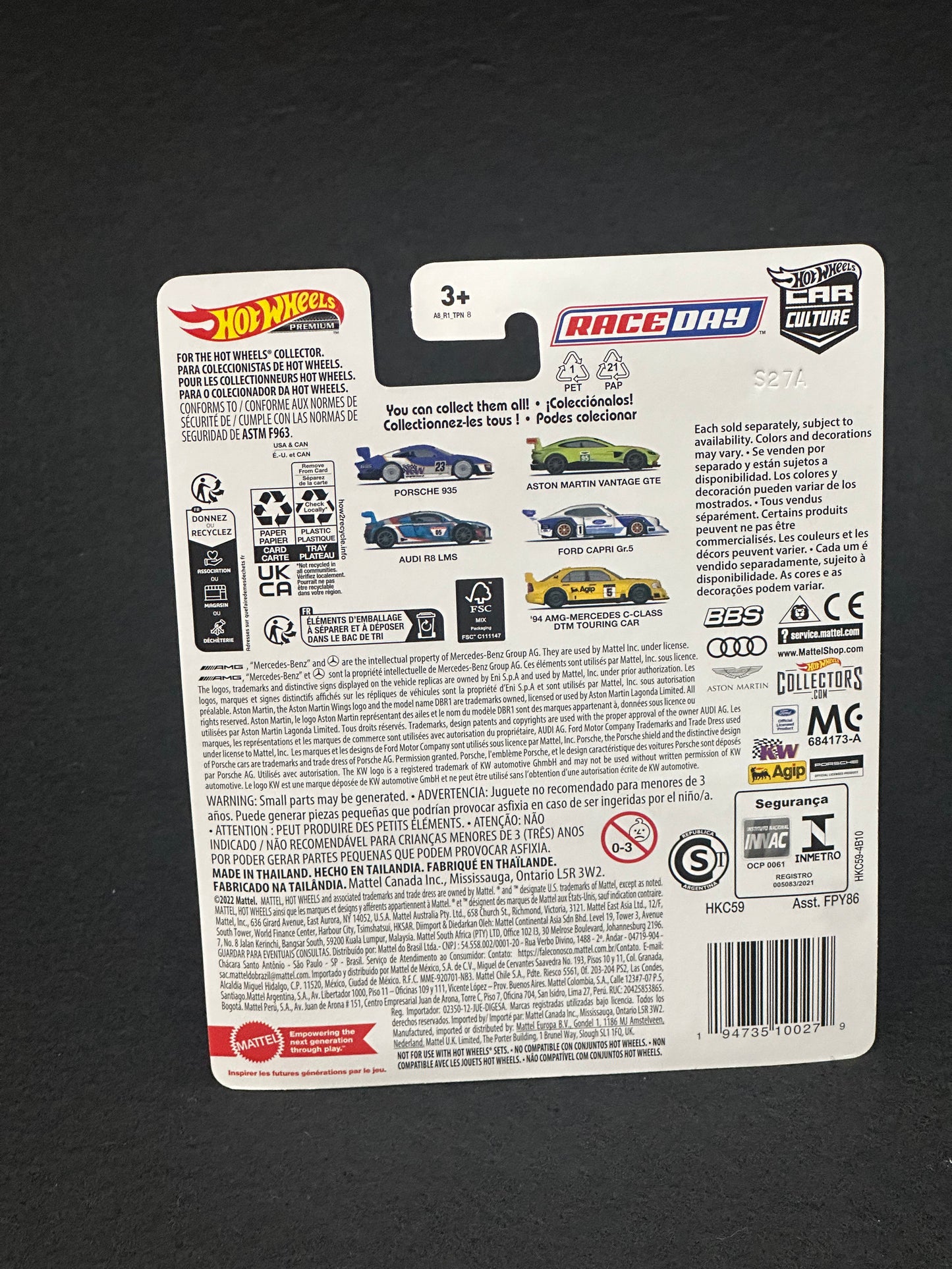 Hot Wheels 2023 Car Culture Race Day  D Case (FPY86)