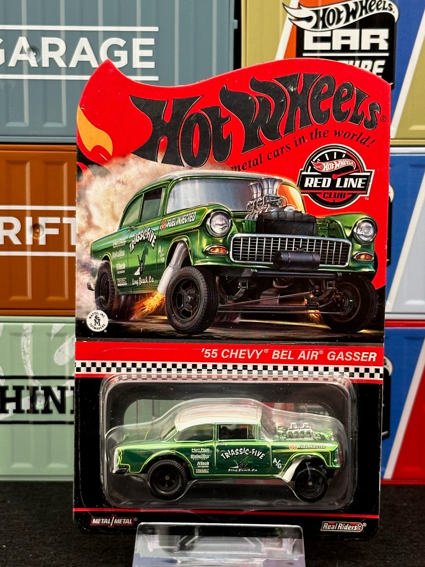 Hot Wheels '55 Chevy Bel Air Gasser – 1:64 Die-Cast Car, HW Workshop Series 241/250, Made In Malaysia