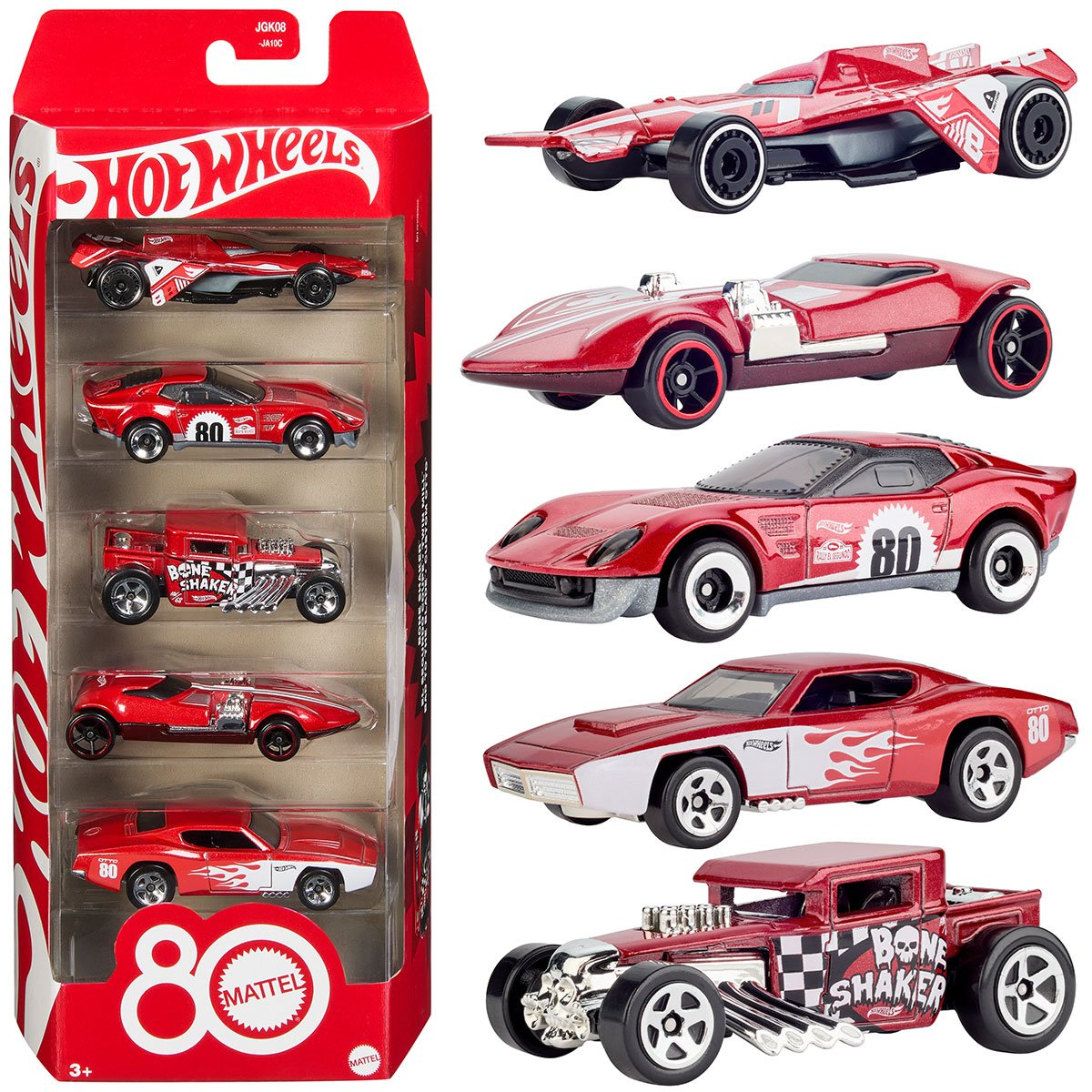 Hot Wheels 2025 Mattel 80th Anniversary 5 Car Pack JGK08 - AUSSIE diecast