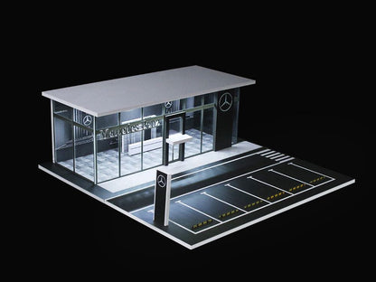 MOREART Mercedes Benz Showroom 1:64 Diorama with LED Lighting