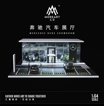 MOREART Mercedes Benz Showroom 1:64 Diorama with LED Lighting