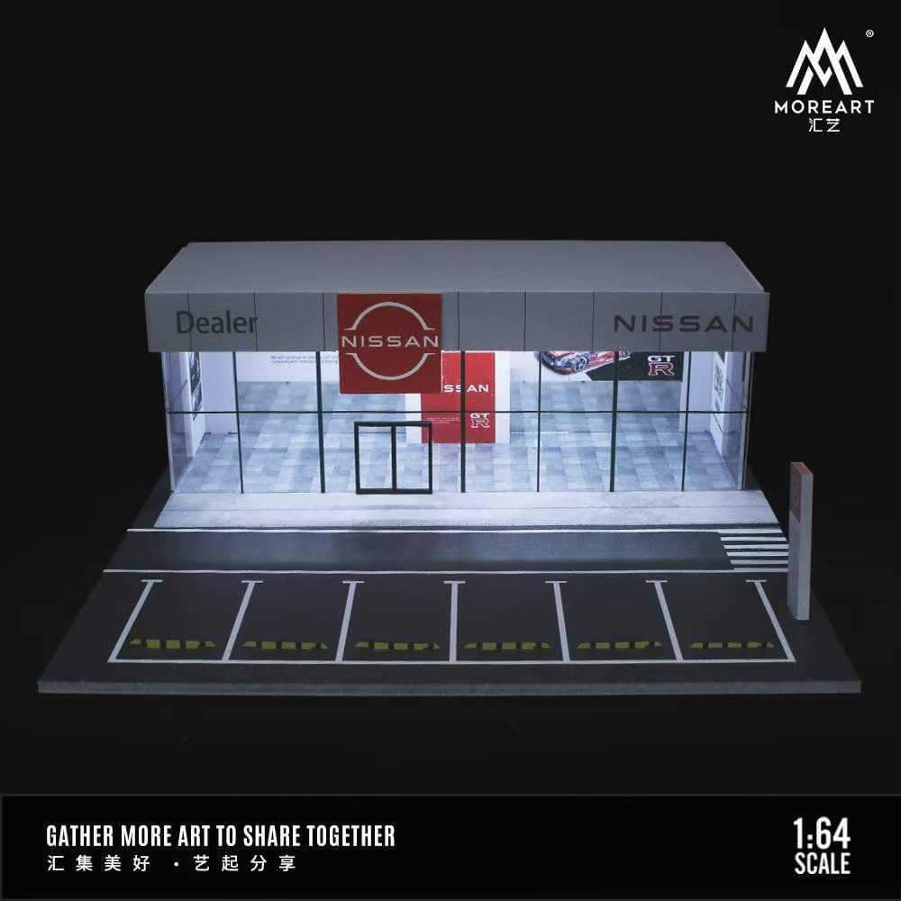 MOREART Nissan Showroom 1:64 Diorama with LED Lighting