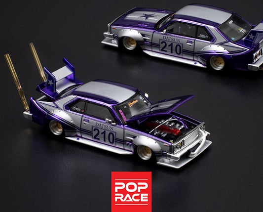 *PREORDER* POP RACE SKYLINE C210 KAIDO RACER (BOSOZOKU STYLE) PURPLE CHROME/SILVER