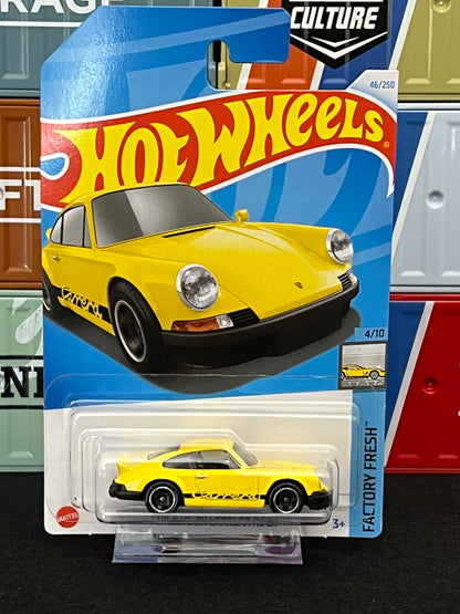 Hot Wheels 2024 Porsche 911 Carrera RS 2.7 Yellow Mainline 46/250