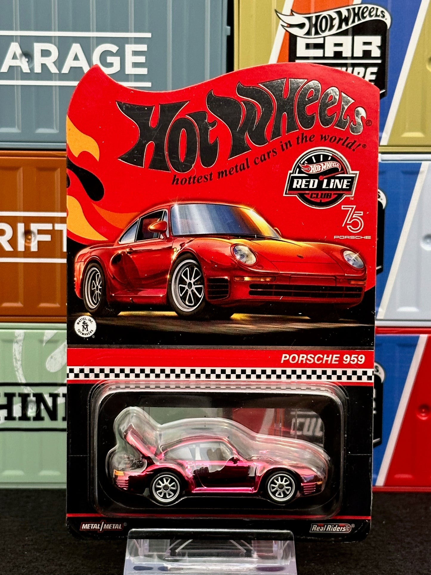 Hot Wheels RLC Porsche 959 Red Sticker on Back