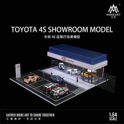 MOREART 1:64 Toyota 4S Showroom Diorama with LED Lighting