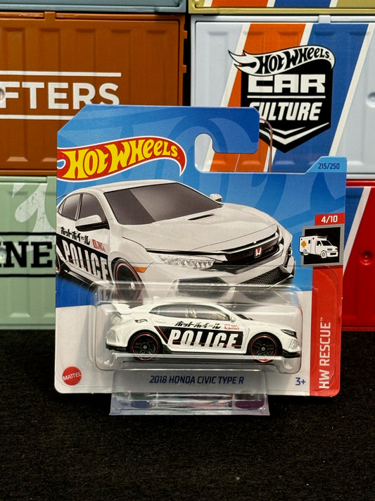 Hot Wheels 2023 2018 Honda Civic Type R 215/250 Mainline Short Card - AUSSIE diecast